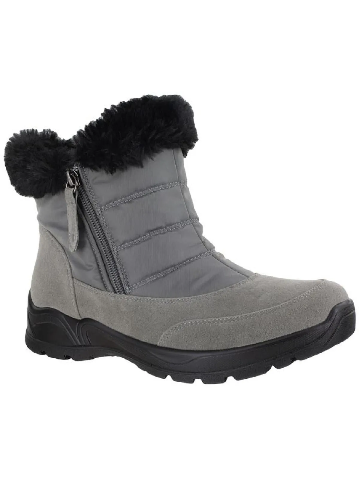 Frosty Womens Faux Leather/Fur Side Zipper Waterproof & Weather Resistant