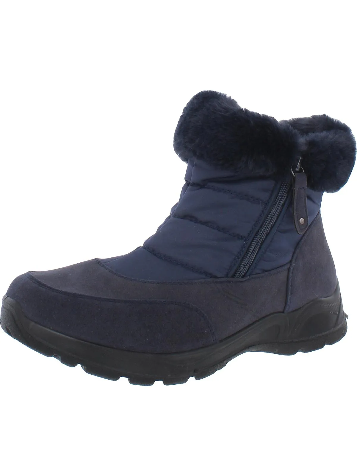 Frosty Womens Faux Leather/Fur Side Zipper Waterproof & Weather Resistant