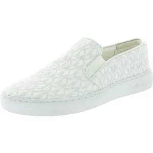 FT21G Womens Faux Leather Embossed Slip-On Sneakers