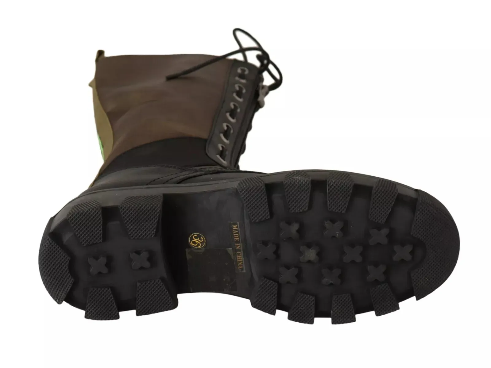 Gaelle  High Combat Boots Lace Up Military Women's Shoes (Pre-Owned)