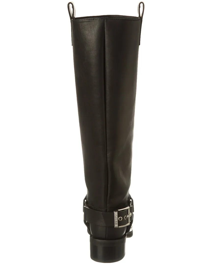 GANNI Biker Tubular Under-The-Knee Boot