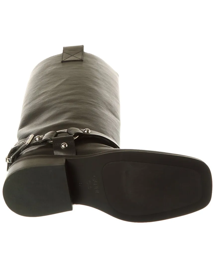 GANNI Biker Tubular Under-The-Knee Boot