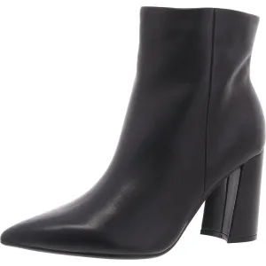 Gaylen Womens Block Heel Leather Ankle Boots