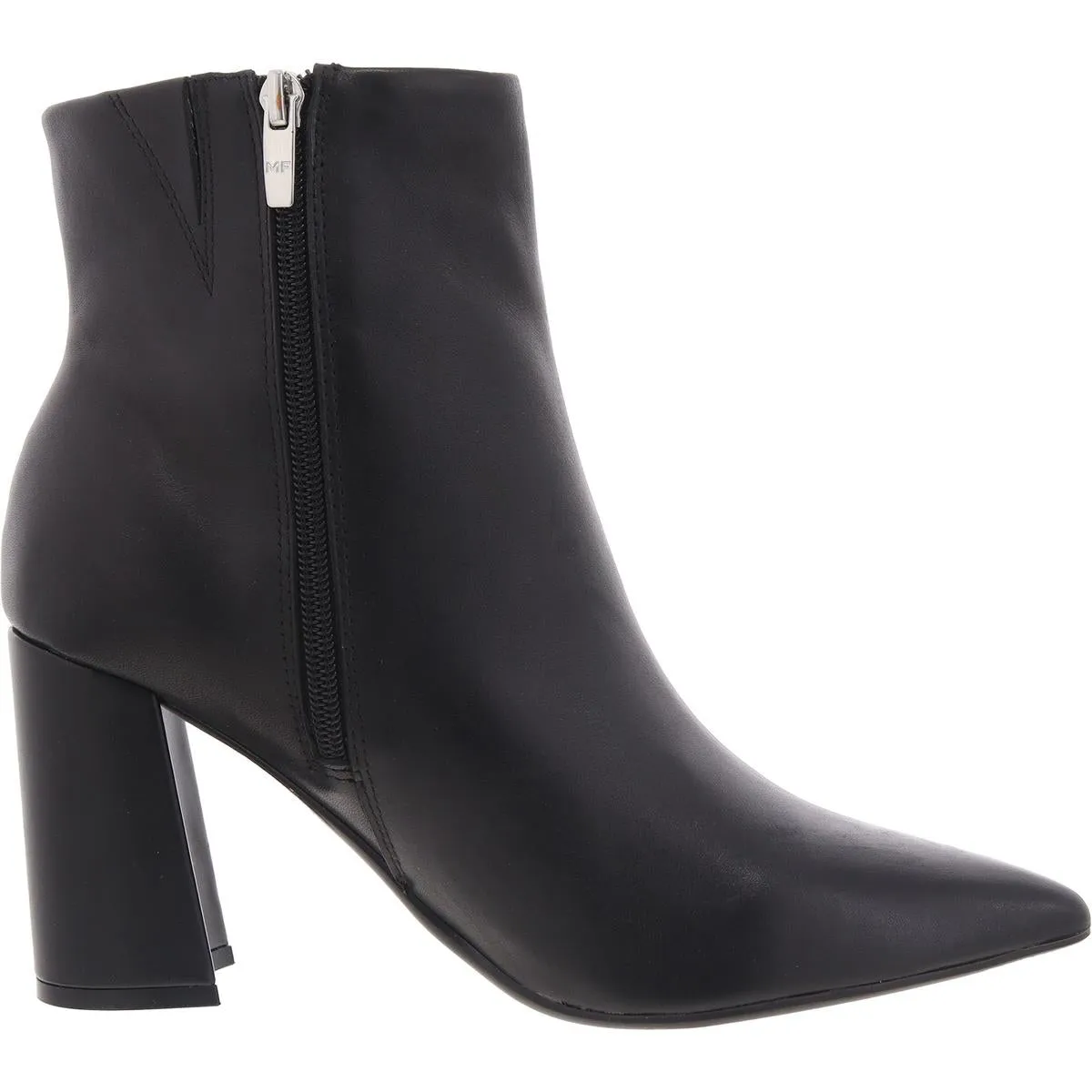 Gaylen Womens Block Heel Leather Ankle Boots