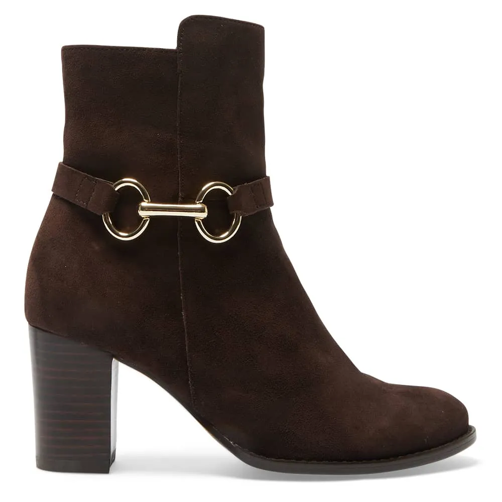 Gemini Boot in Chocolate Suede Suede