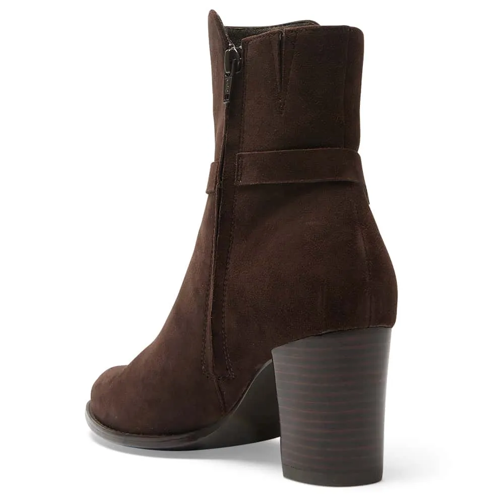 Gemini Boot in Chocolate Suede Suede
