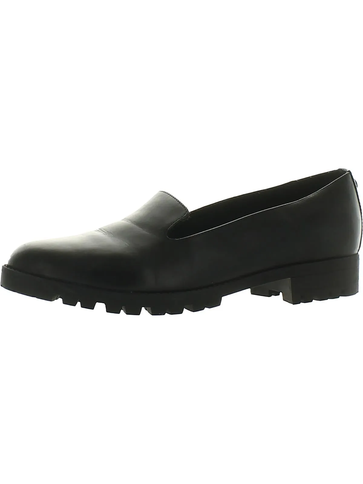 Geneva Womens Leather Slip On Loafers