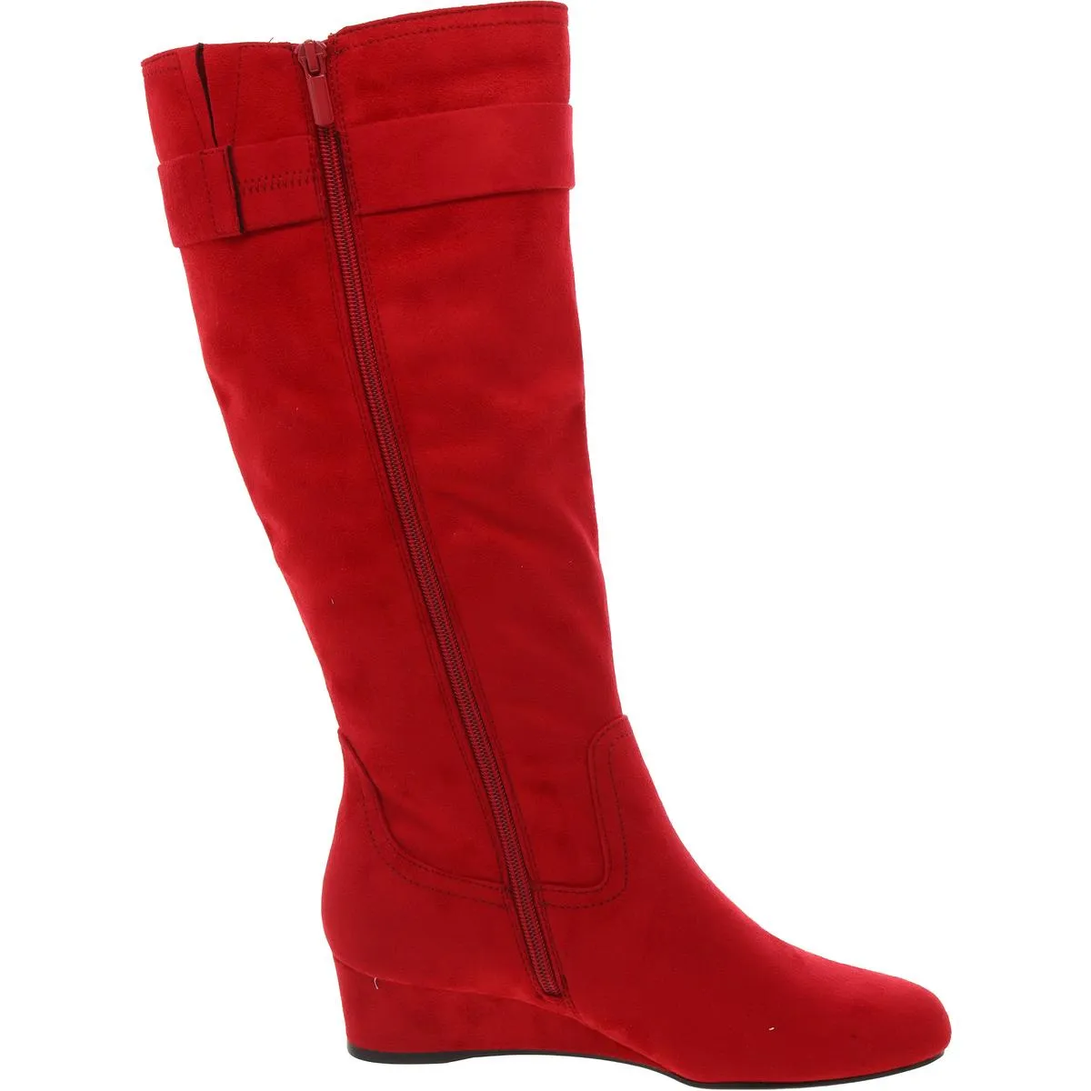 Genia Womens Faux Suede Tall Knee-High Boots