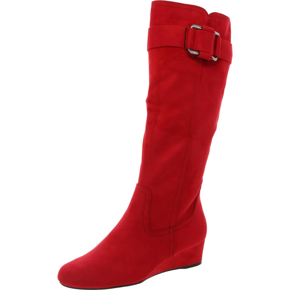 Genia Womens Faux Suede Tall Knee-High Boots