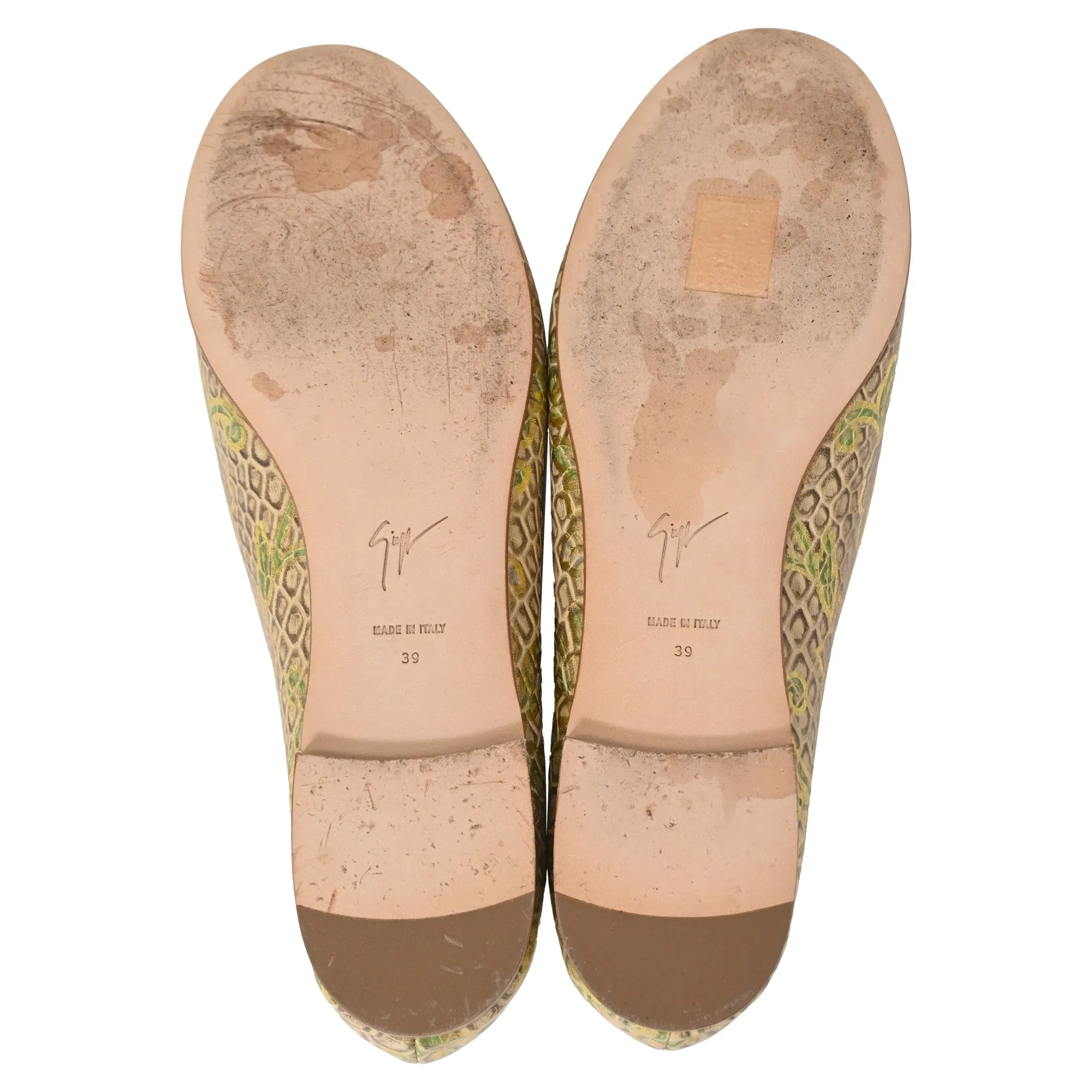 Giuseppe Zanotti Smoking Slippers in Multicolor Printed Leather