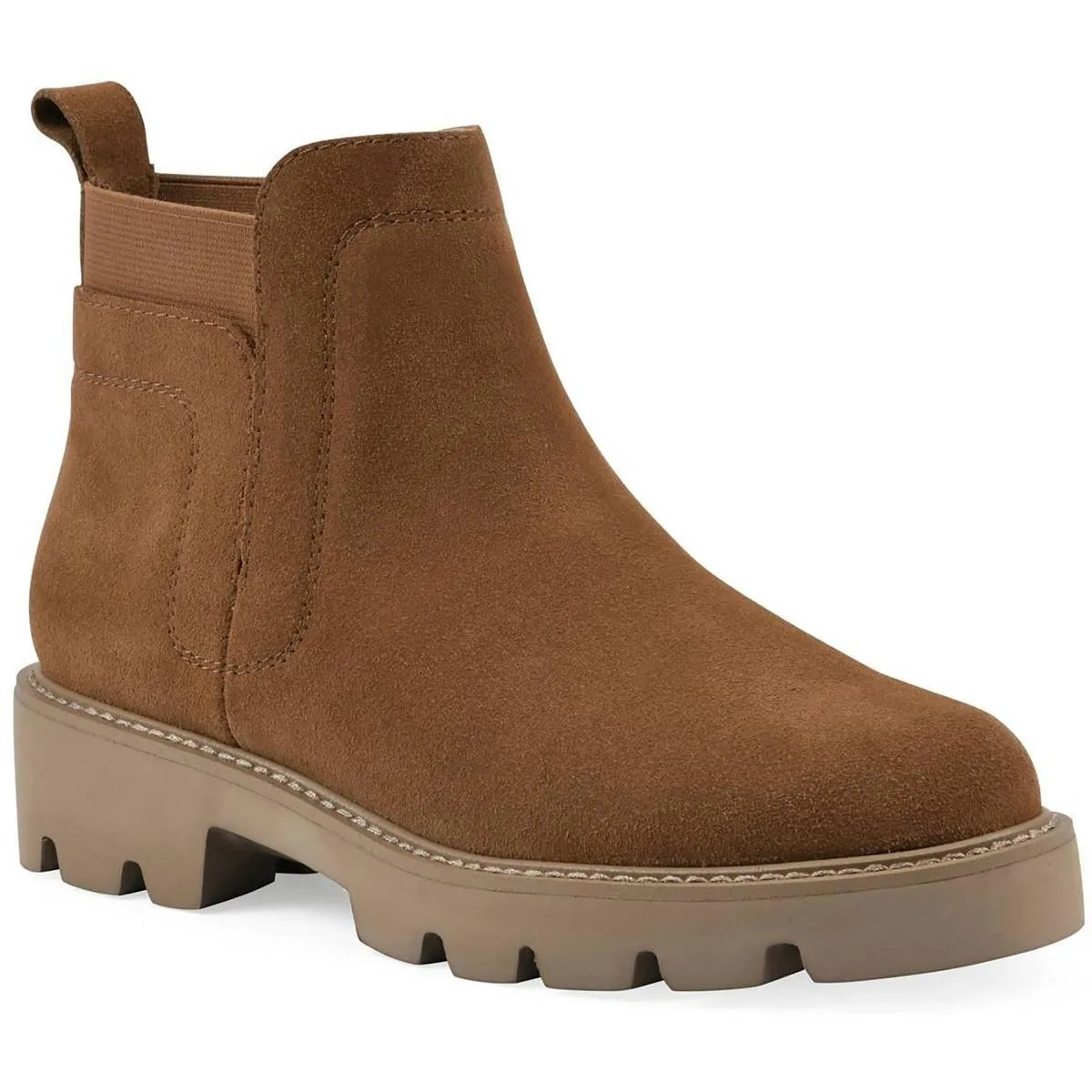 Glassie Womens Solid Suede Chelsea Boots