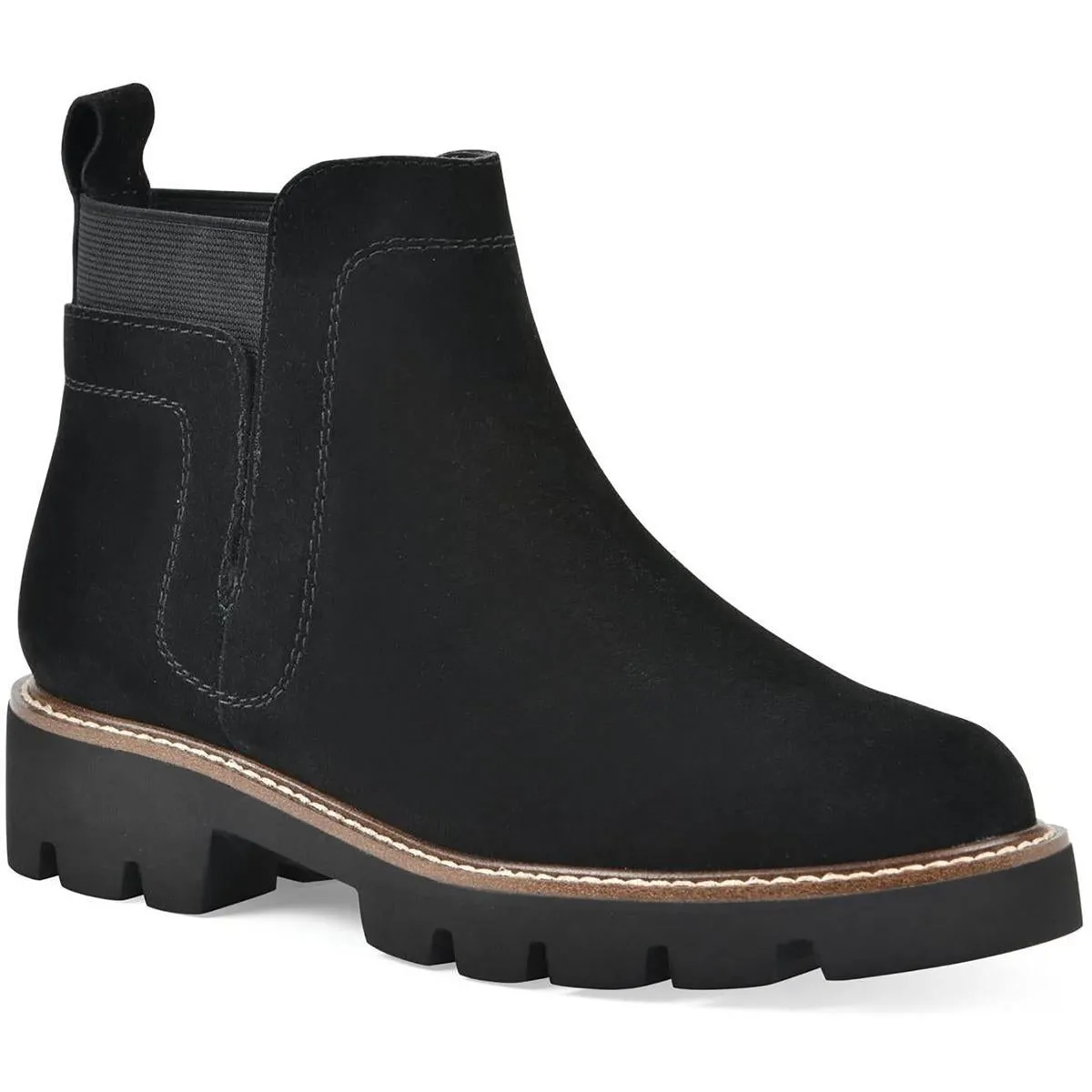 Glassie Womens Solid Suede Chelsea Boots
