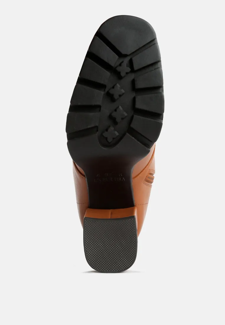 grahams faux leather lace up boots