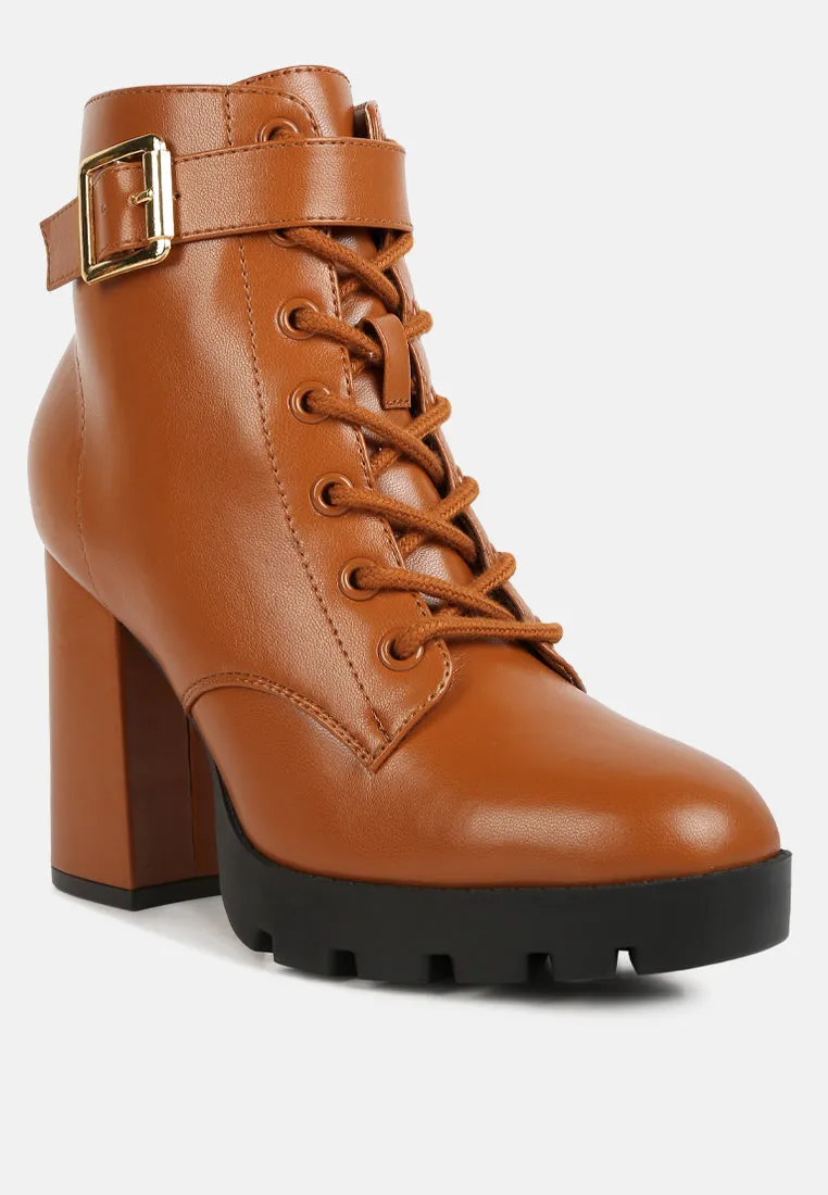 grahams faux leather lace up boots