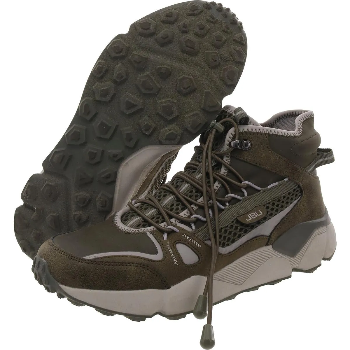 Gripper Womens Water Resistant Nubuck High-Top Sneakers