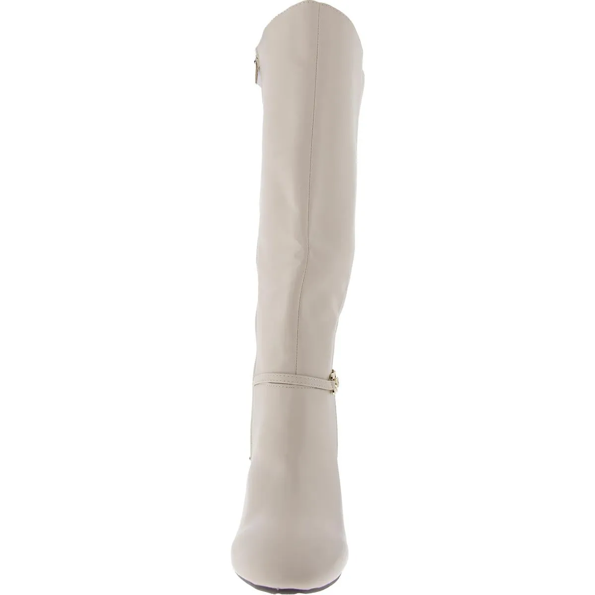 Hanlee Womens Zipper Faux Leather Knee-High Boots