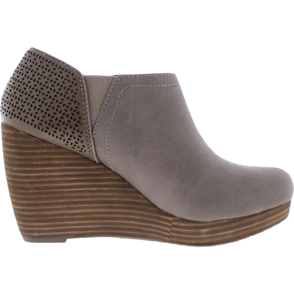 Harlow Womens Faux Leather Wedge Shooties