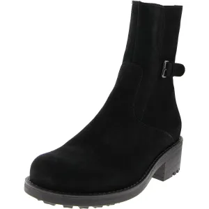 Havan Womens Suede Lugged Sole Ankle Boots
