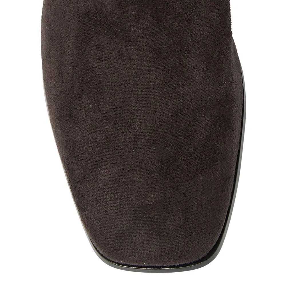 Heritage Boot in Chocolate Suede Stretch Suede