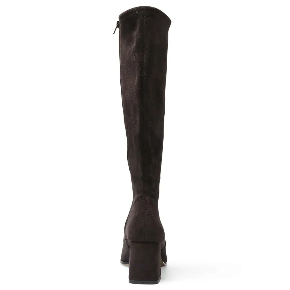 Heritage Boot in Chocolate Suede Stretch Suede
