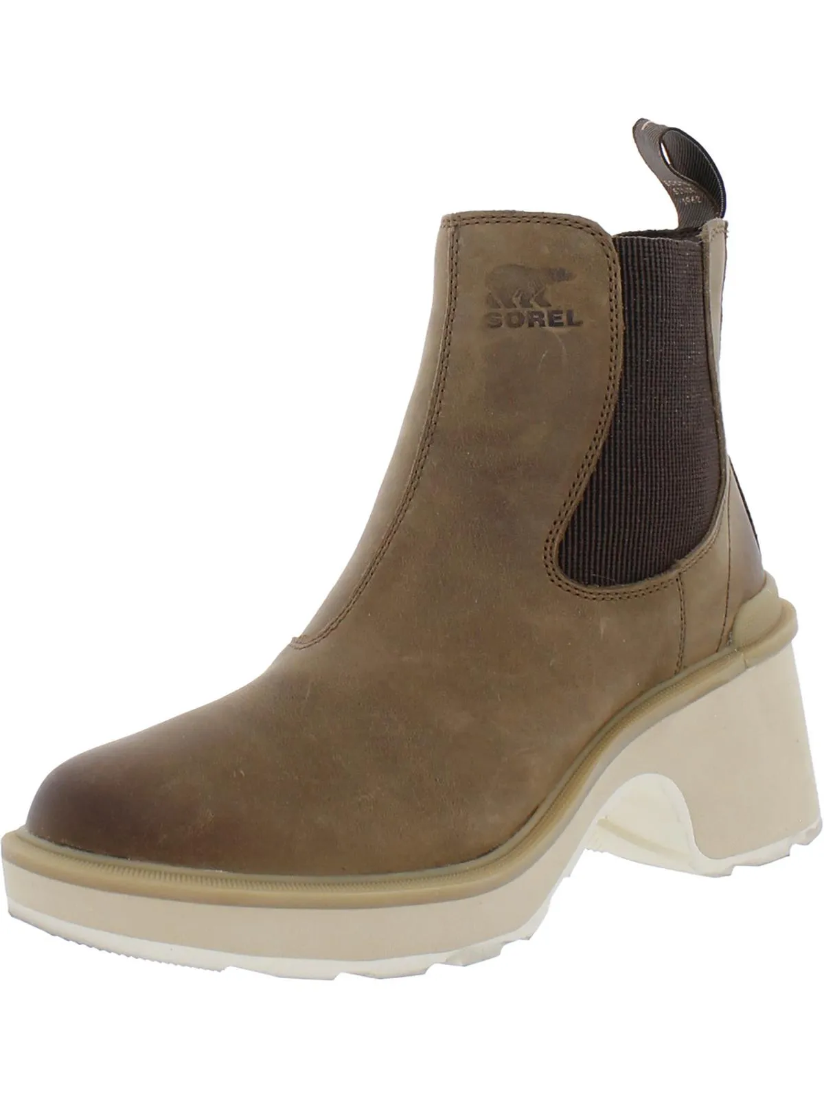 Hi Line Womens Leather Padded Insole Chelsea Boots