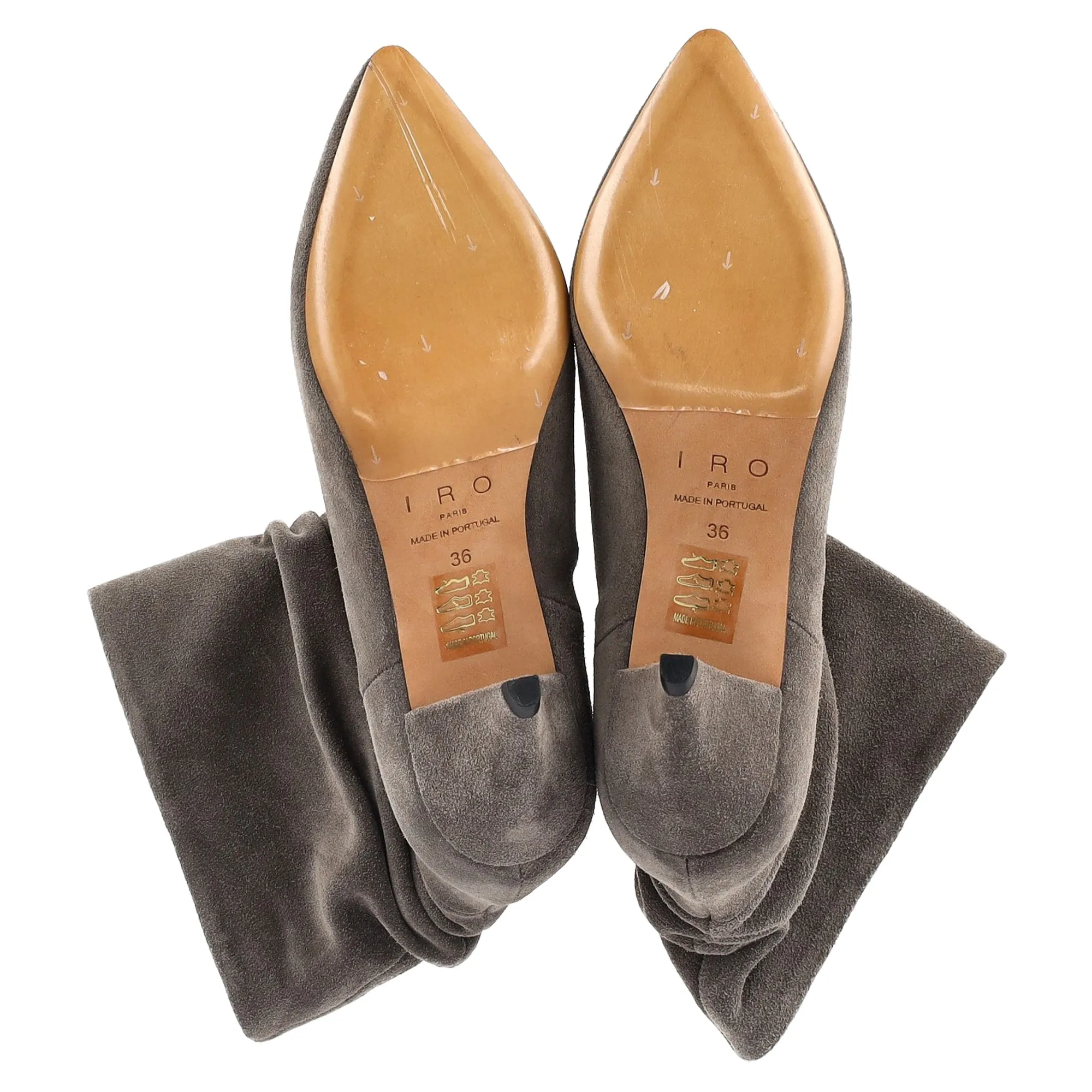 Iro Theke Ankle Boots in Grey Suede