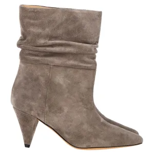 Iro Theke Ankle Boots in Grey Suede
