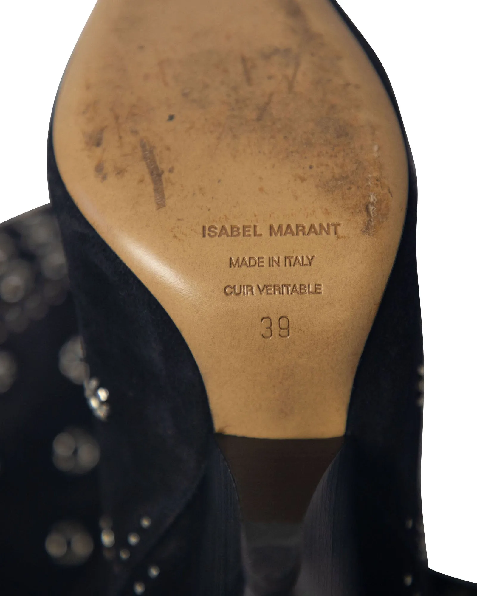 Isabel Marant Lakky 90 Eyelet Boots in Black Suede