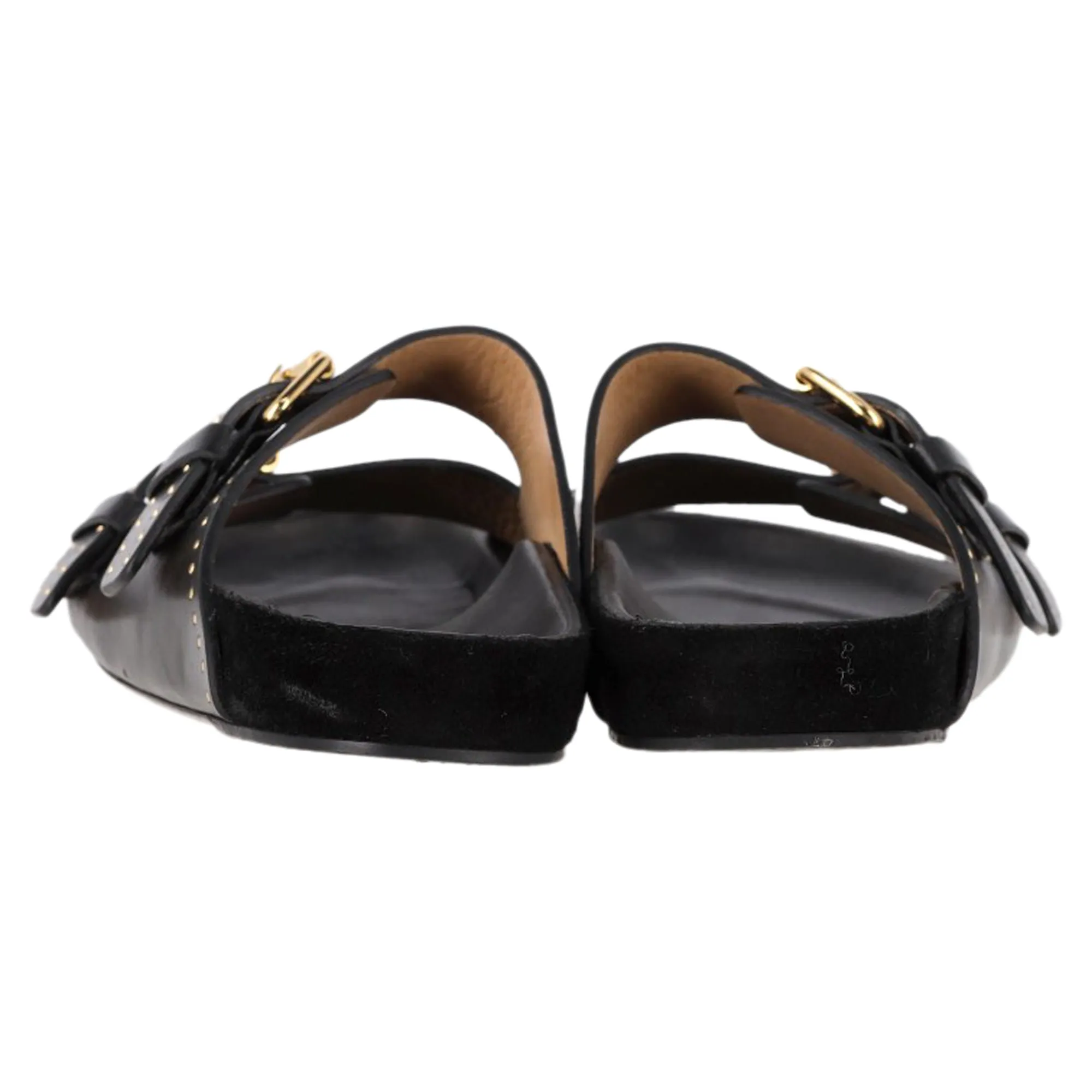 Isabel Marant Lennyo Studded Sandals in Black Leather