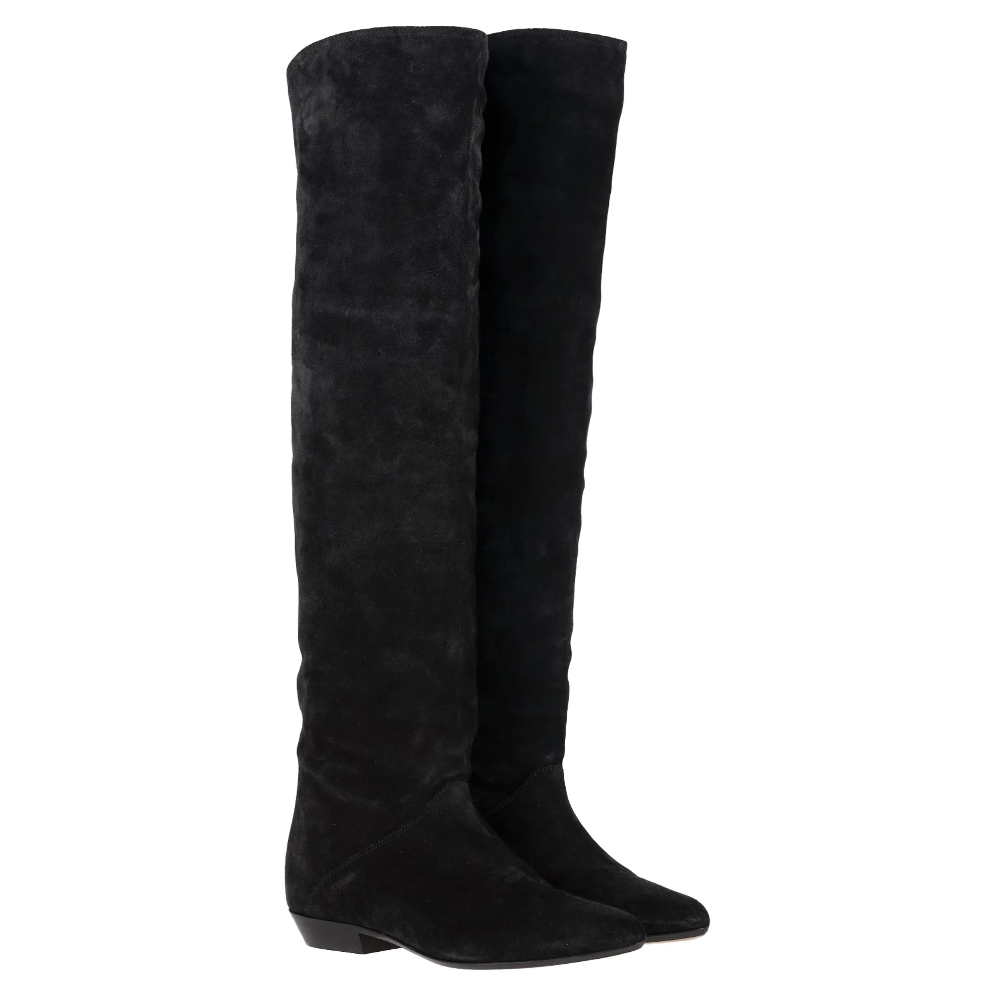 Isabel Marant Seelys Knee-High Boots in Black Suede