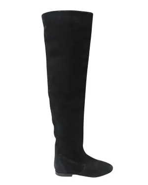 Isabel Marant Thigh High Boots in Black Suede