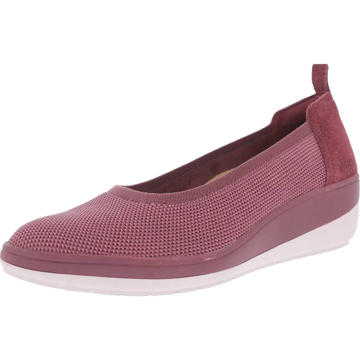 Jacey Knit Womens Suede Trim Slip On Loafers