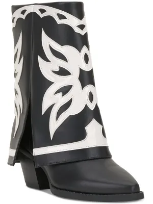 Jadizap Womens Comfort Insole Faux Leather Ankle Boots