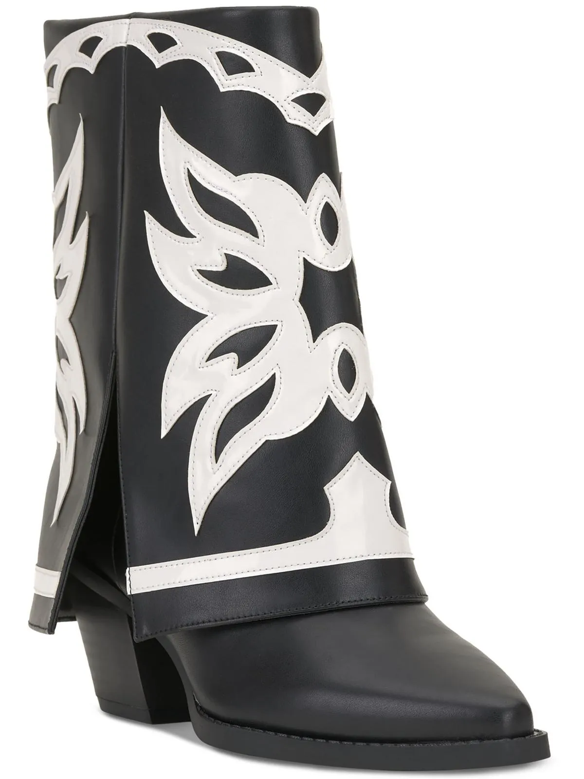 Jadizap Womens Comfort Insole Faux Leather Ankle Boots