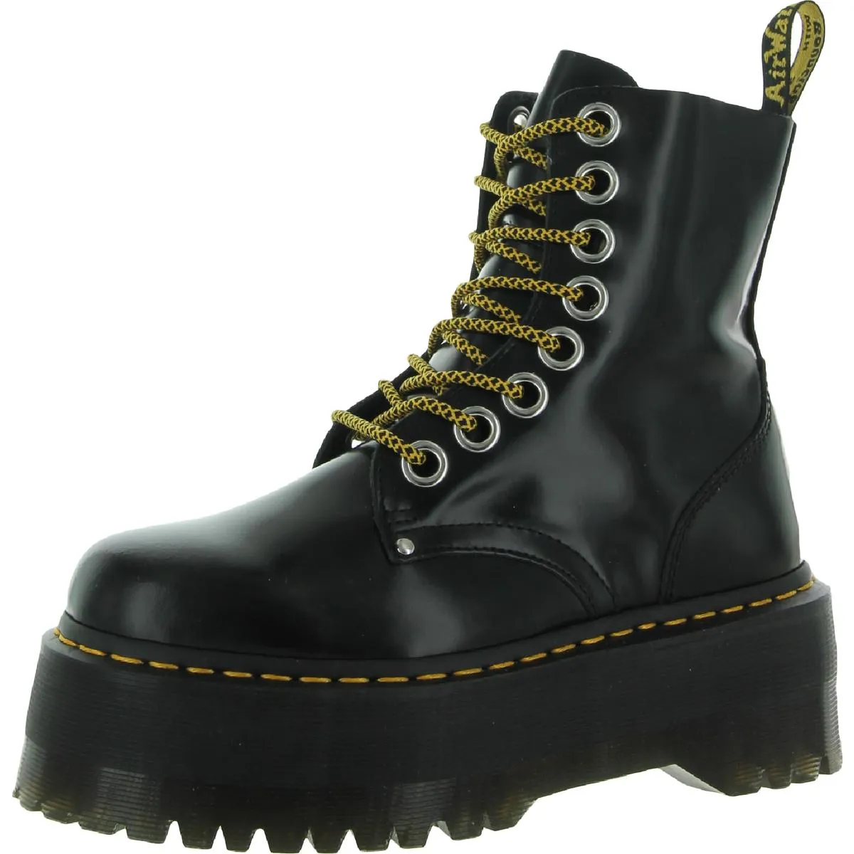 Jadon Max Womens Leather Ankle Combat & Lace-up Boots