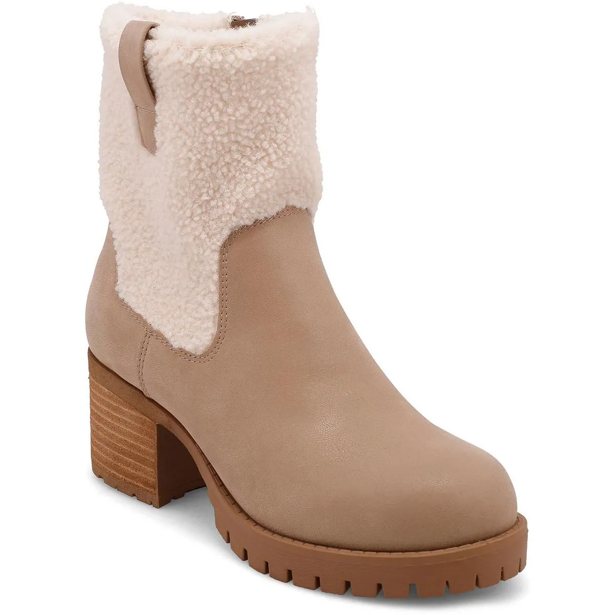 Jakob Womens Zipper Faux Fur Booties