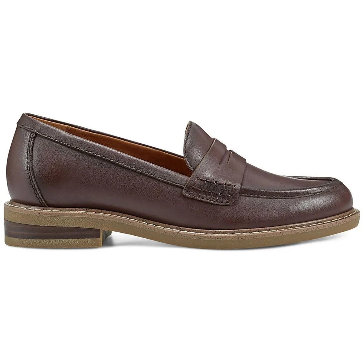 Javas Womens Leather Slip On Loafers