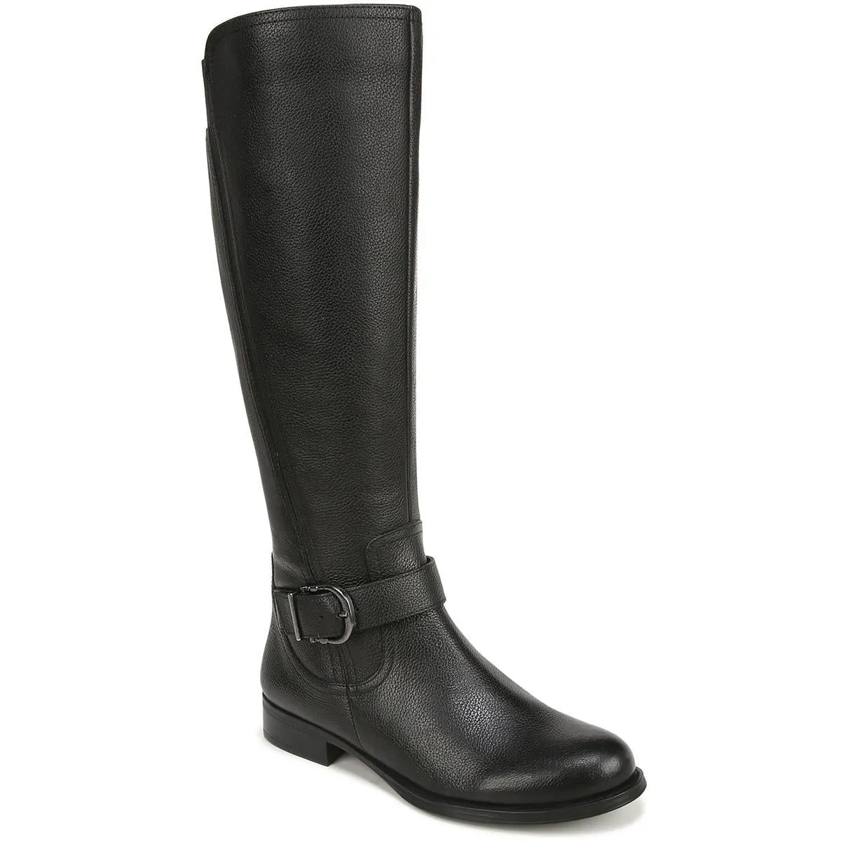 JAYA Womens Zipper Leather Knee-High Boots