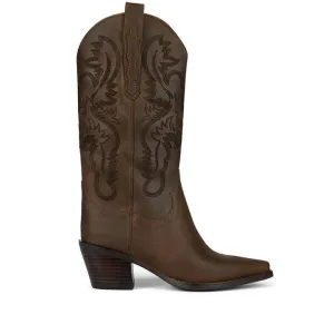 JEFFREY CAMPBELL DAGGET BROWN WASHED BOOTS