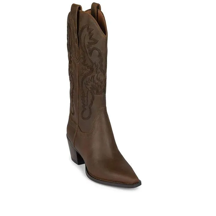 JEFFREY CAMPBELL DAGGET BROWN WASHED BOOTS