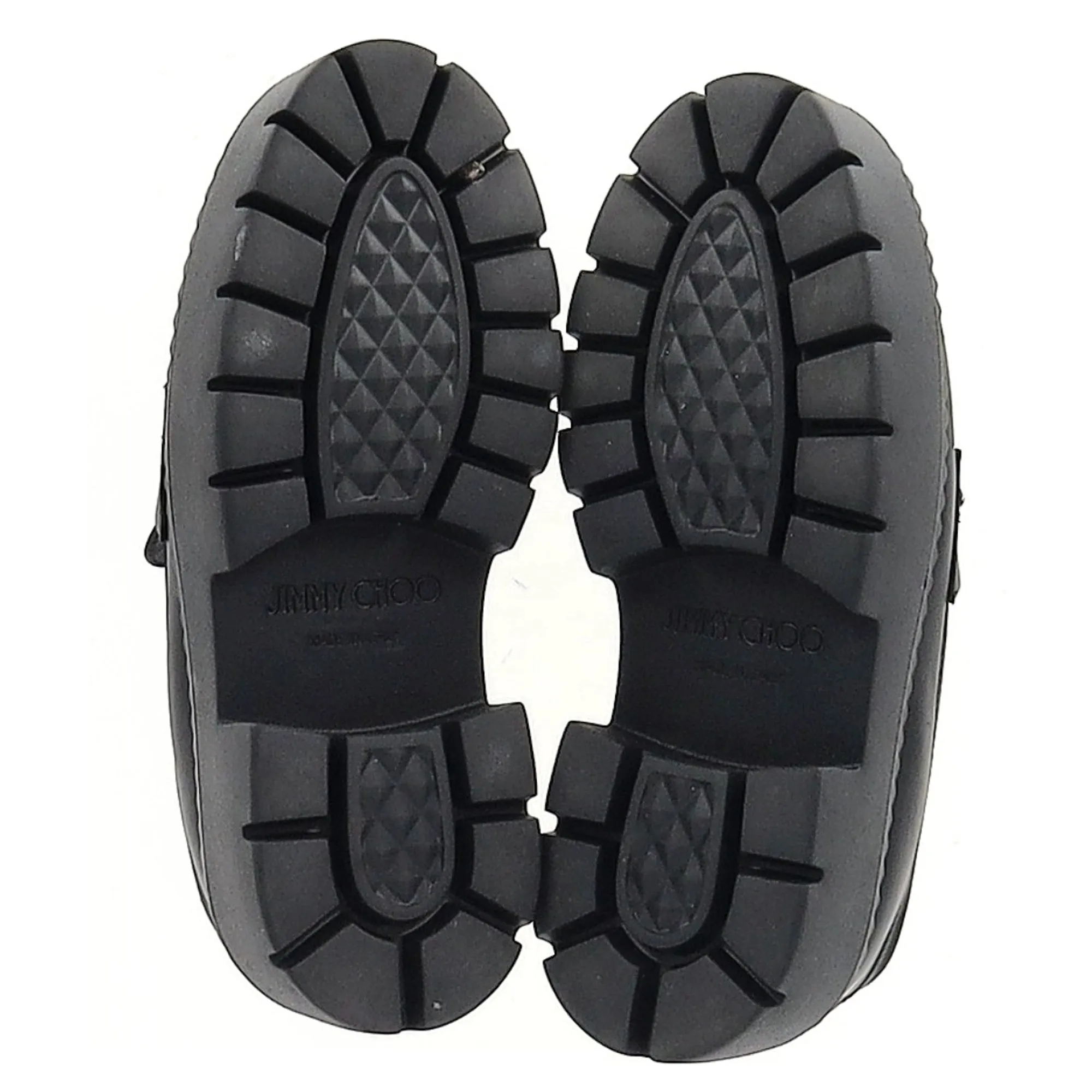 Jimmy Choo Bryer Flat Loafers in Black Leather