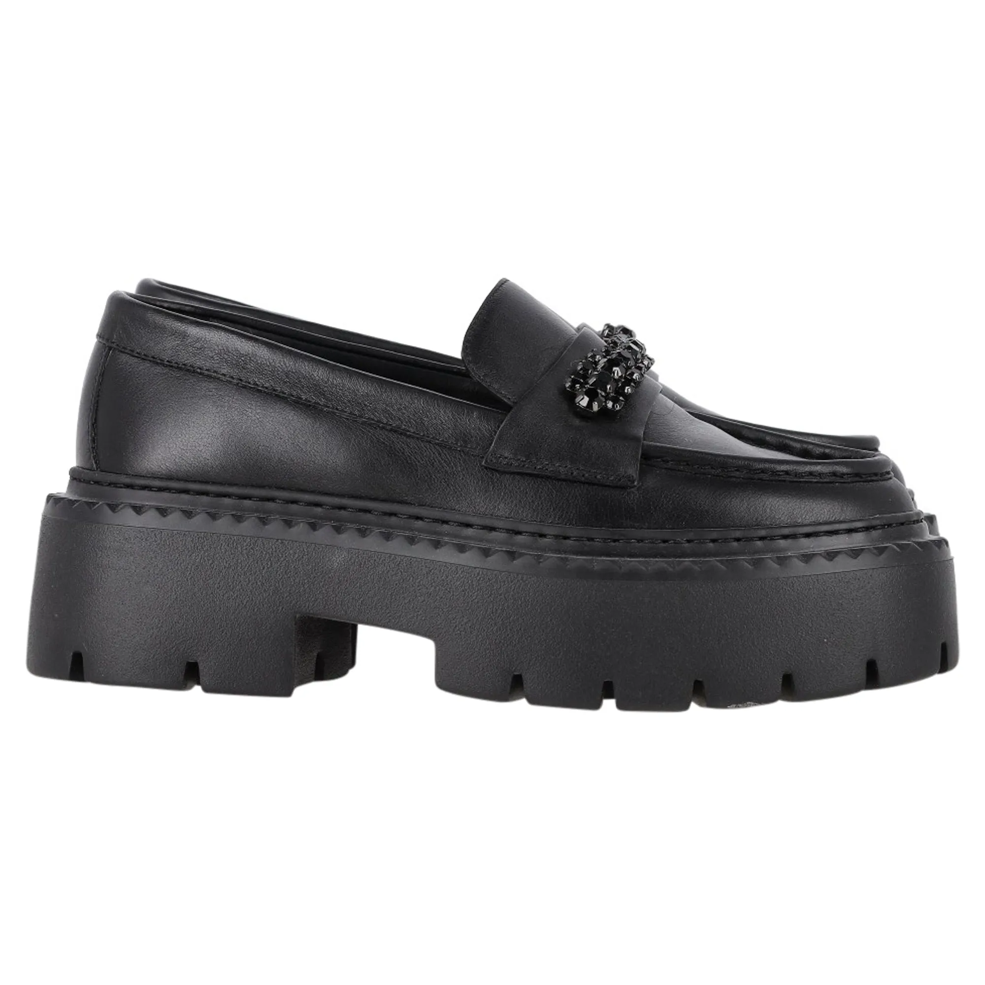 Jimmy Choo Bryer Flat Loafers in Black Leather