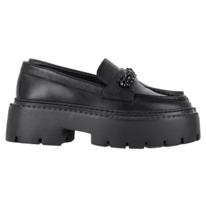 Jimmy Choo Bryer Flat Loafers in Black Leather