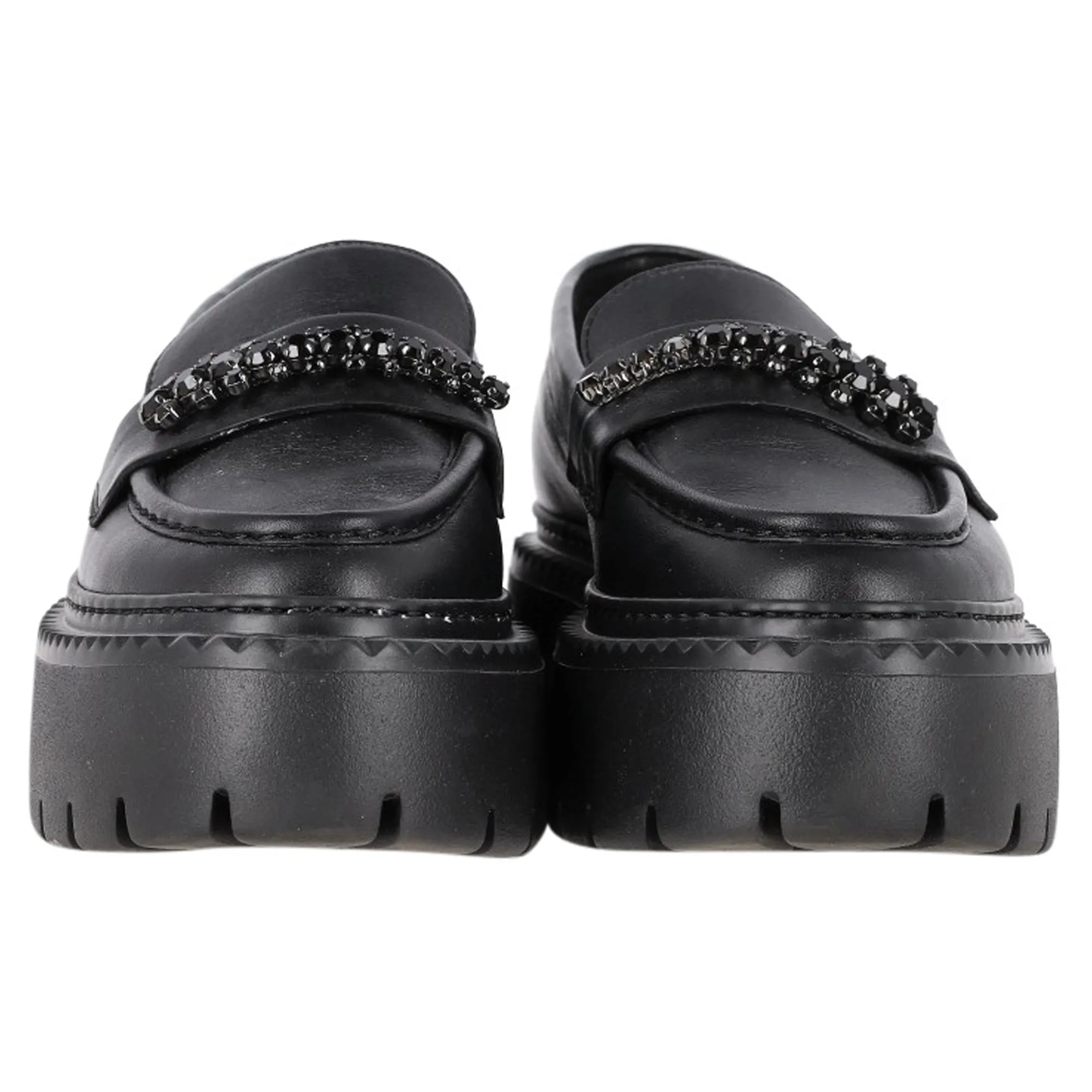 Jimmy Choo Bryer Flat Loafers in Black Leather