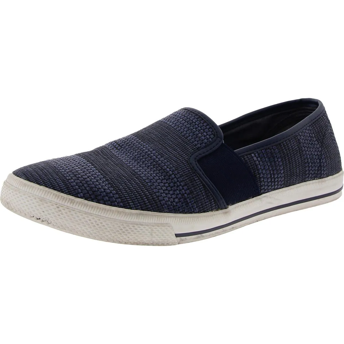 Jinny Womens Faux Leather Slip-On Sneakers