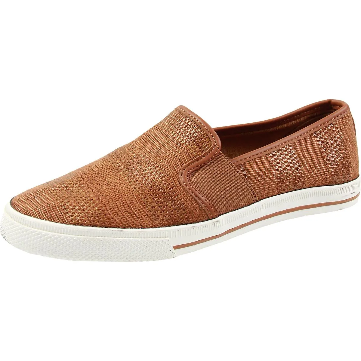 Jinny Womens Faux Leather Slip-On Sneakers