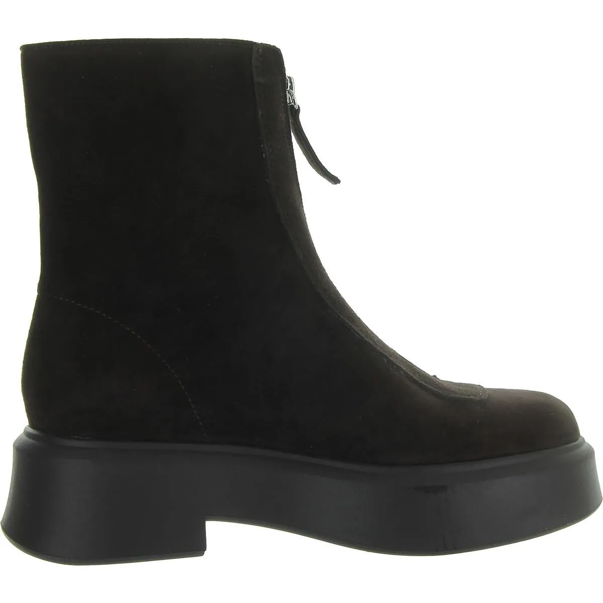 Jones Womens Suede Mid-Calf Combat & Lace-Up Boots