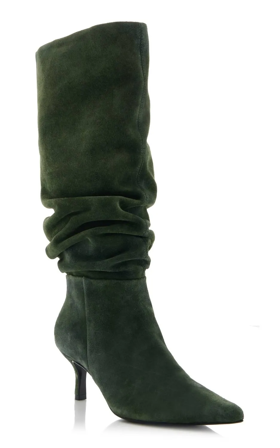 Jordi Suede Slouch Boot In Everest Green