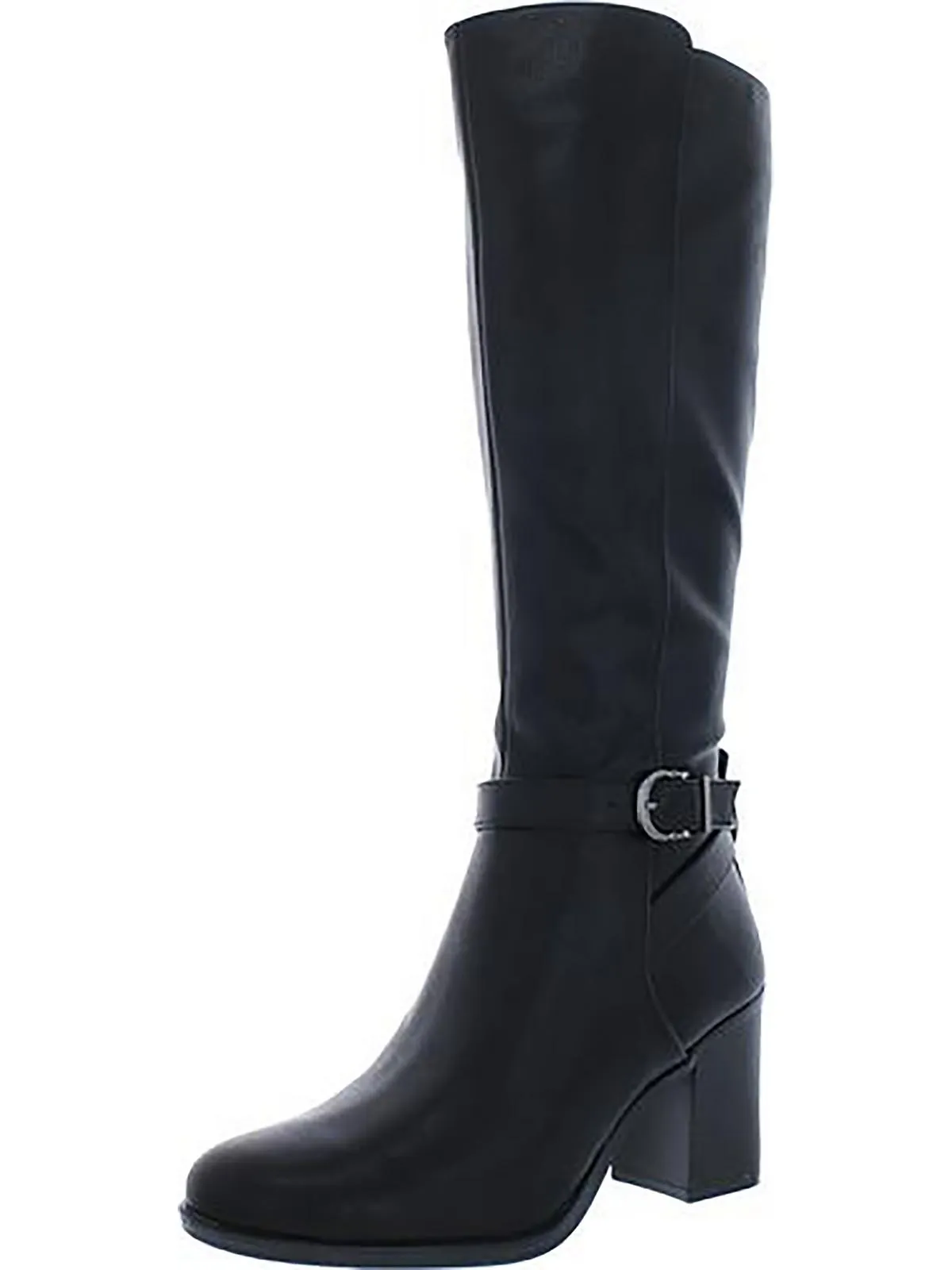 Joslynn Womens Faux Leather Narrow Calf Knee-High Boots