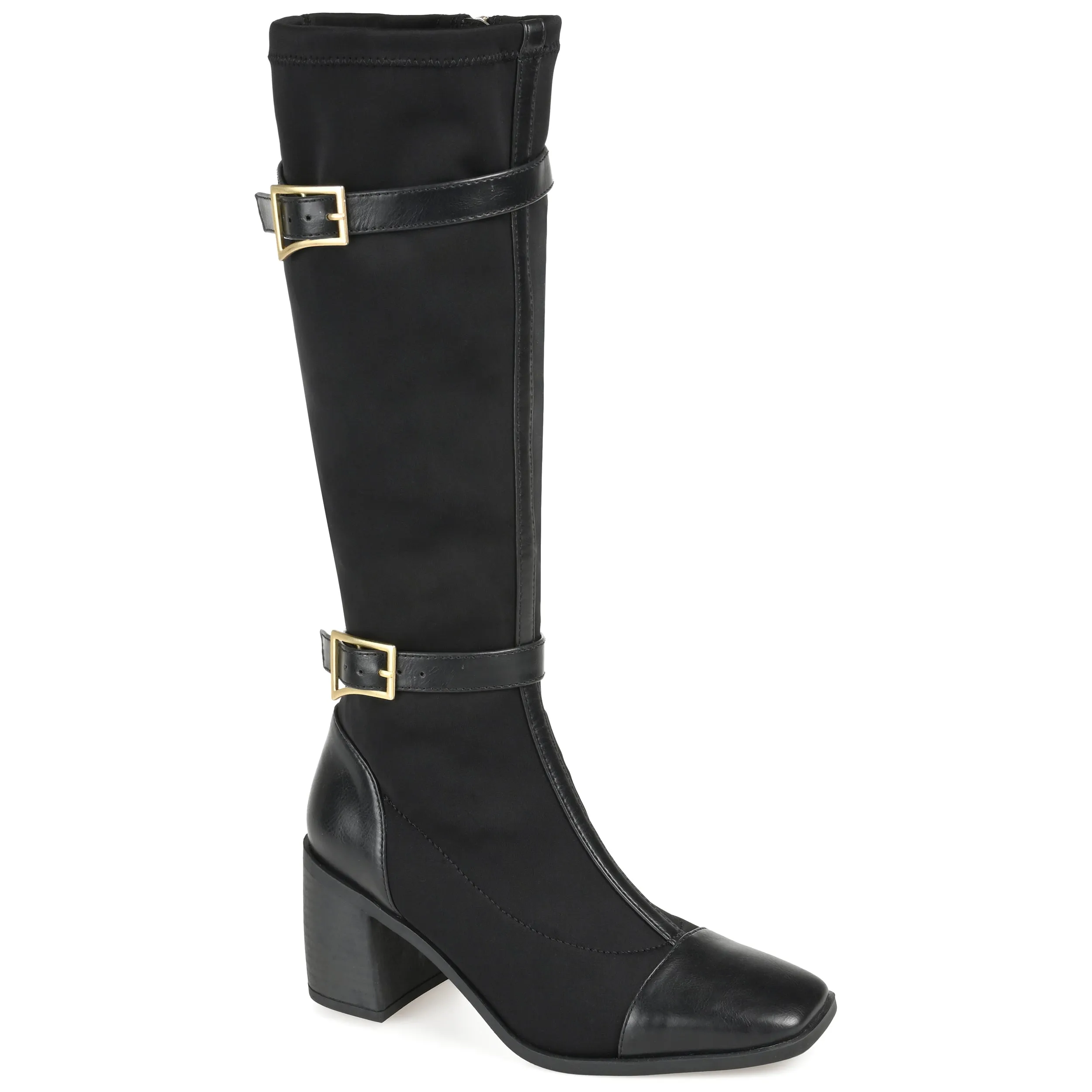 Journee Collection Womens Gaibree Stacked Heel Knee High Boots